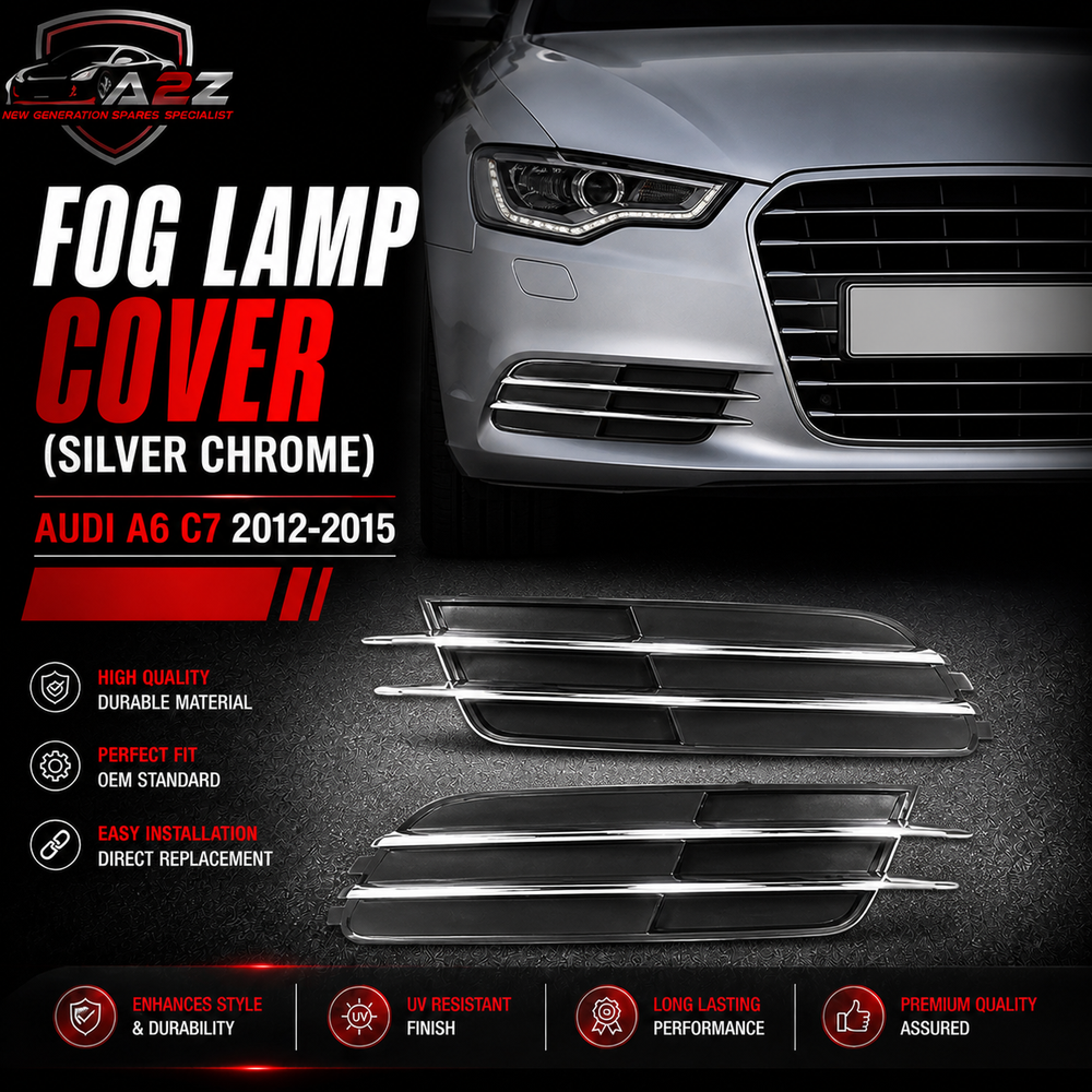Fog Lamp Cover Compatible With AUDI A6 C7 2012-2015 Fog Lamp Cover Left 4GD807681 & Right 4GD807682 Tag-FC-31