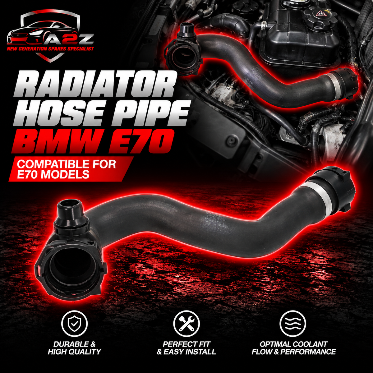 RADIATOR HOSE PIPE 17127808076 Compatible With BMW E70