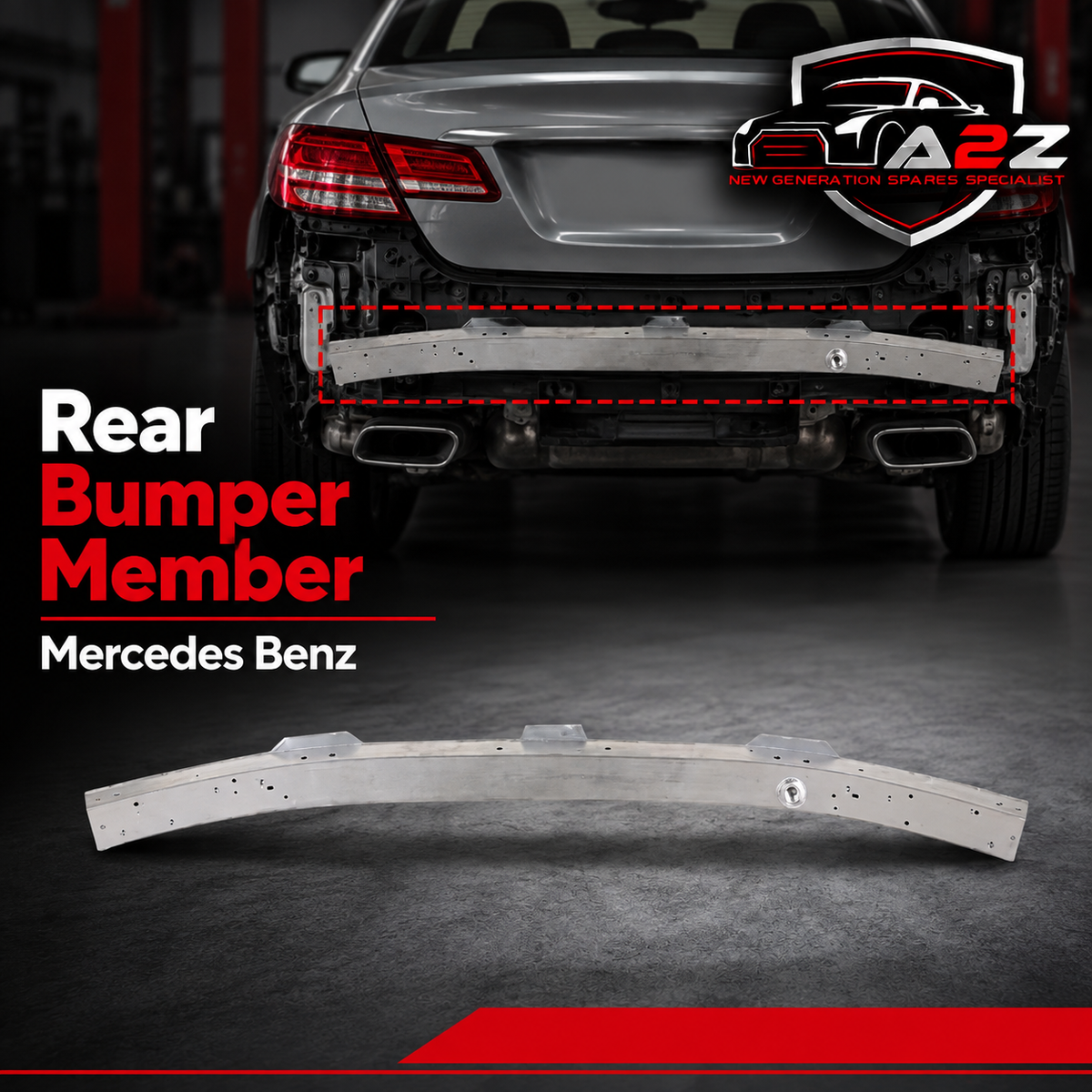 Rear Bumper Member 2066104400 Compatible With Mercedes Benz