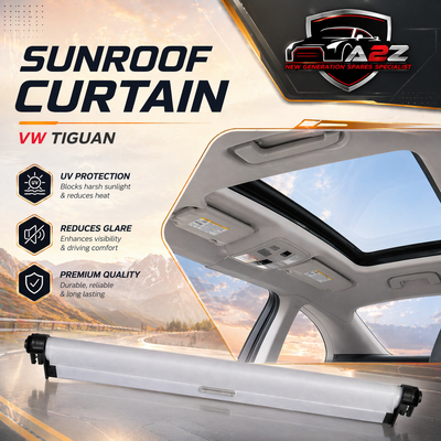 Grey & Black & Beige Sunroof Sunshade Curtain Cover Assembly Compatible With VW Tiguan & Skoda Kodiaq
