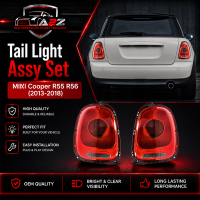 Tail Light Assy Set Left 63217297433 & Right 63217297434 Compatible With MINI Cooper R55 R56 (2013-2018) Tag No.70