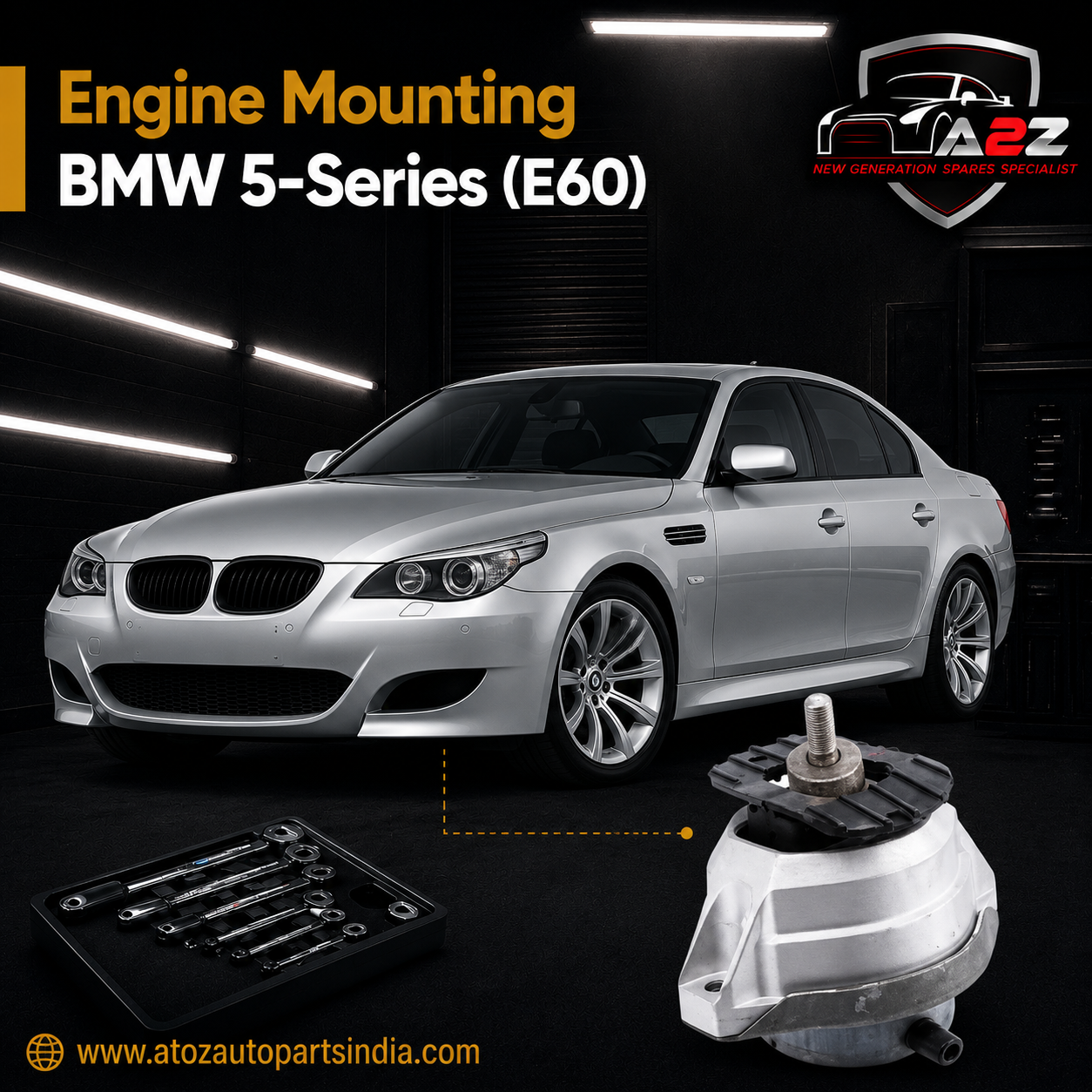 Engine Mounting 22116774619 22116774620 Compatible With BMW 5-Series (E60)