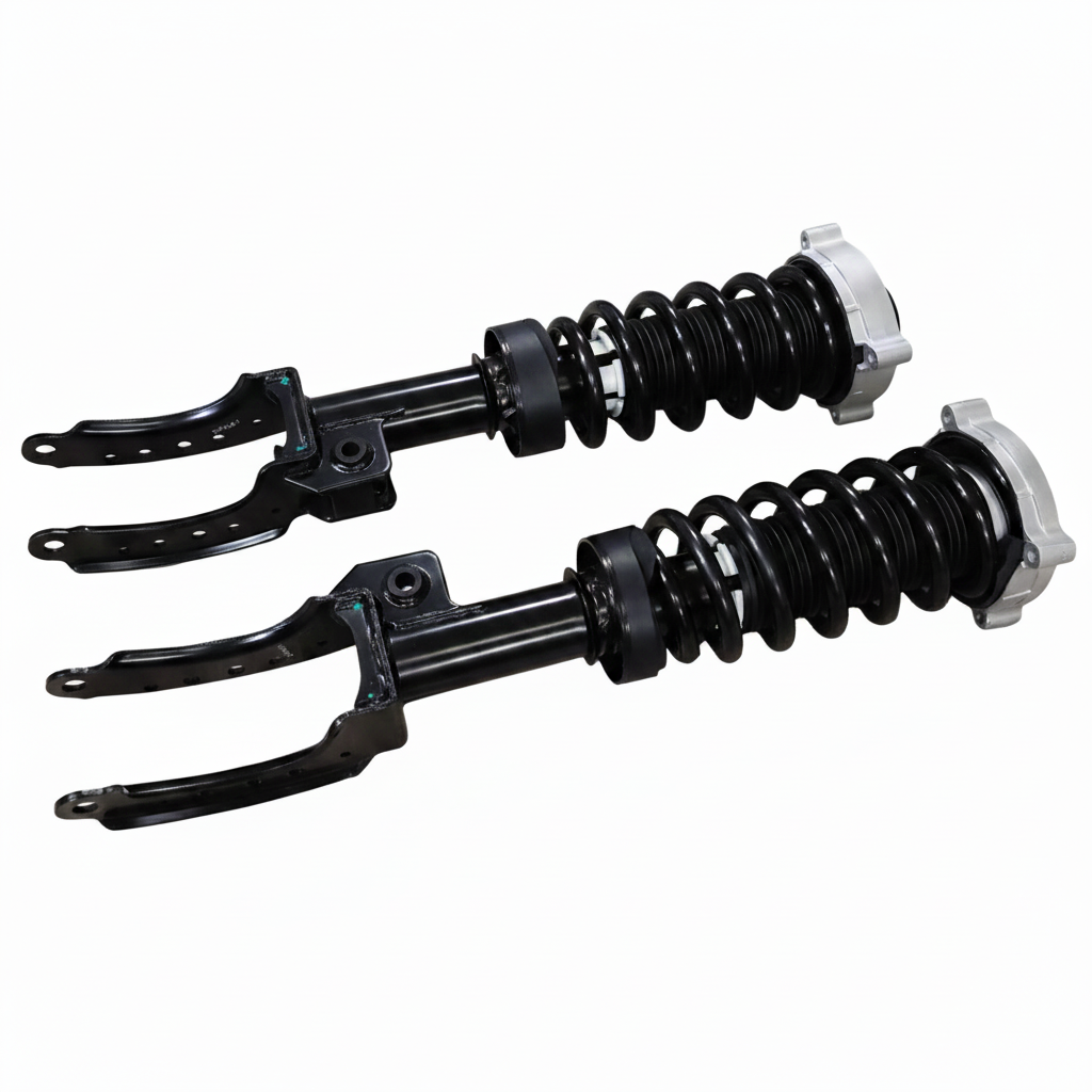 Front & Rear Complete Shocker Set With Spring Kit & MTG And Air To Manual Conversion Kit (Set Of 4) 7L8413031J 7L8413032J 7L8513029K Compatible With Audi Q7 7L