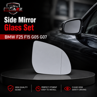 Side Mirror Glass Set Left 51167291219 & Right 51167291220 Compatible With BMW X3 (F25), X5 (F15, G05), X7 (G07)