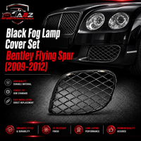 Black Fog Lamp Cover Set Left 3W5807682 & Right 3W5807683 Compatible With Bentley Flying Spur (2009-2012) Tag No.1002