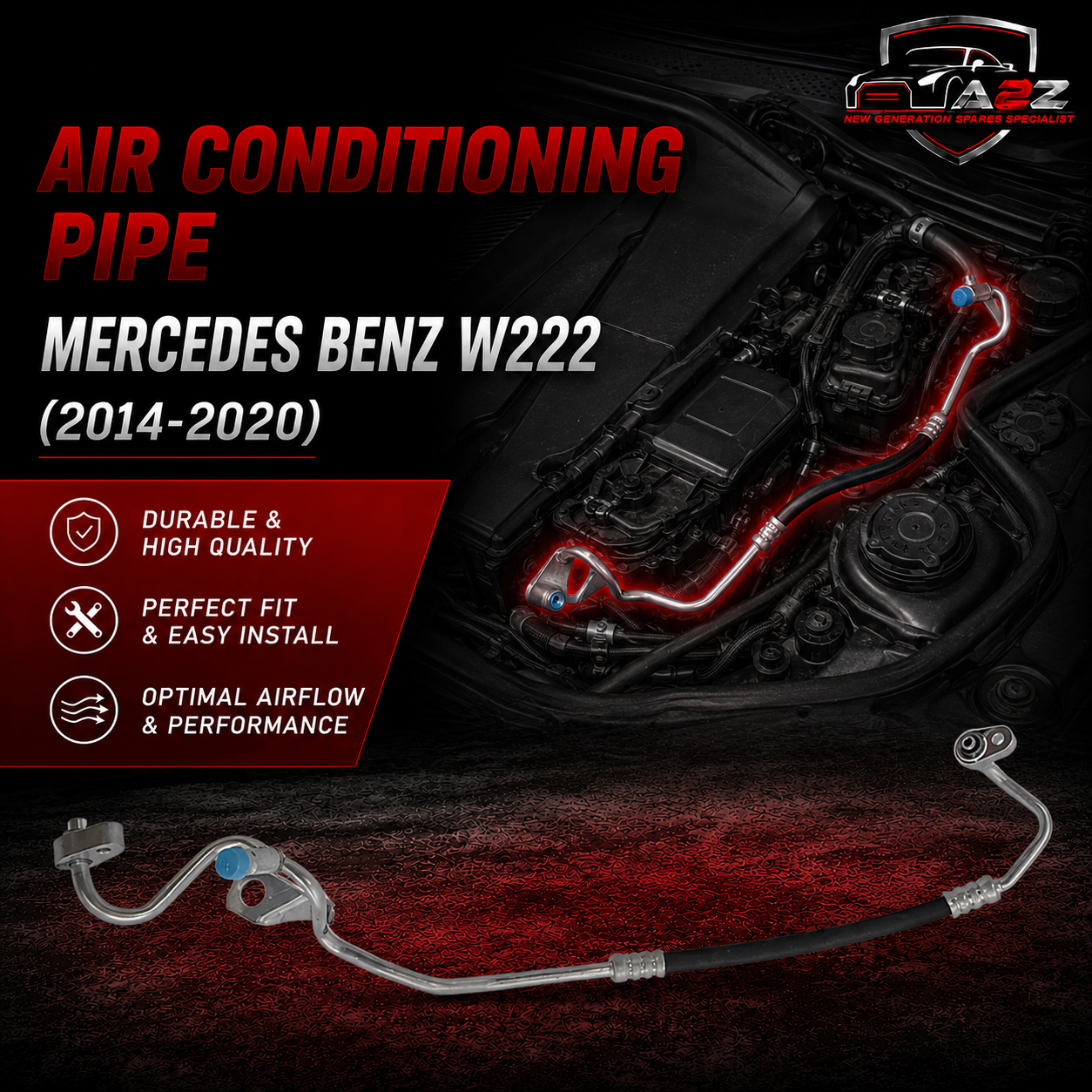 Air Conditioning Pipe 2228308000 Compatible With Mercedes Benz W222