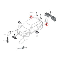 Tail Lamp Trim Black Left 63217464171 Right 63217464172 Compatible With MINI (F55) | MINI / COOPER & MINI (F56) | MINI / COOPER & MINI Convertible (F57) | MINI / COOPER