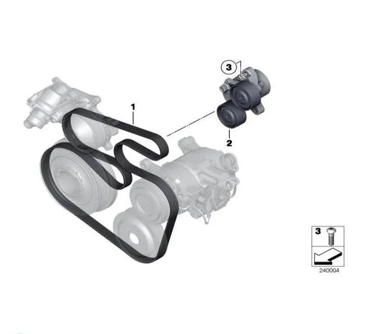 Multi Rib Belt 6PK1780 11288507416 Compatible With BMW 3 (E90) (CONTINENTAL)