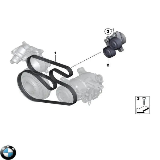 Multi Rib Belt 6PK1698 11288512067 Compatible With BMW 5 (F10), 7 (F01, F02, F03, F04) (CONTINENTAL)