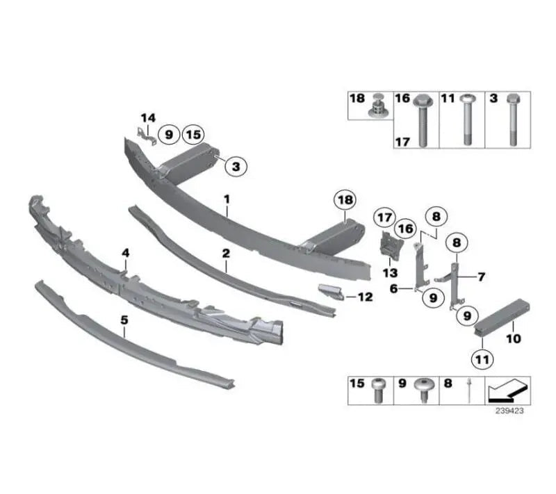 Front Bumper Grille Left 51117186505 & Right 51117186506 Compatible With BMW 7 Series (F01, F02, F03, F04) (2009-2012) Tag-BG-52