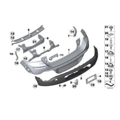 Rear Bumper Chrome 51129804577 Compatible With  MINI COOPER COUNTRYMAN (R60) (2011-2016) Tag No.84