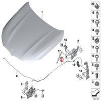 Hood Bonnet Release Cable 51237347413 Compatible With BMW For 7 SERIES G11/G12 G30/G38