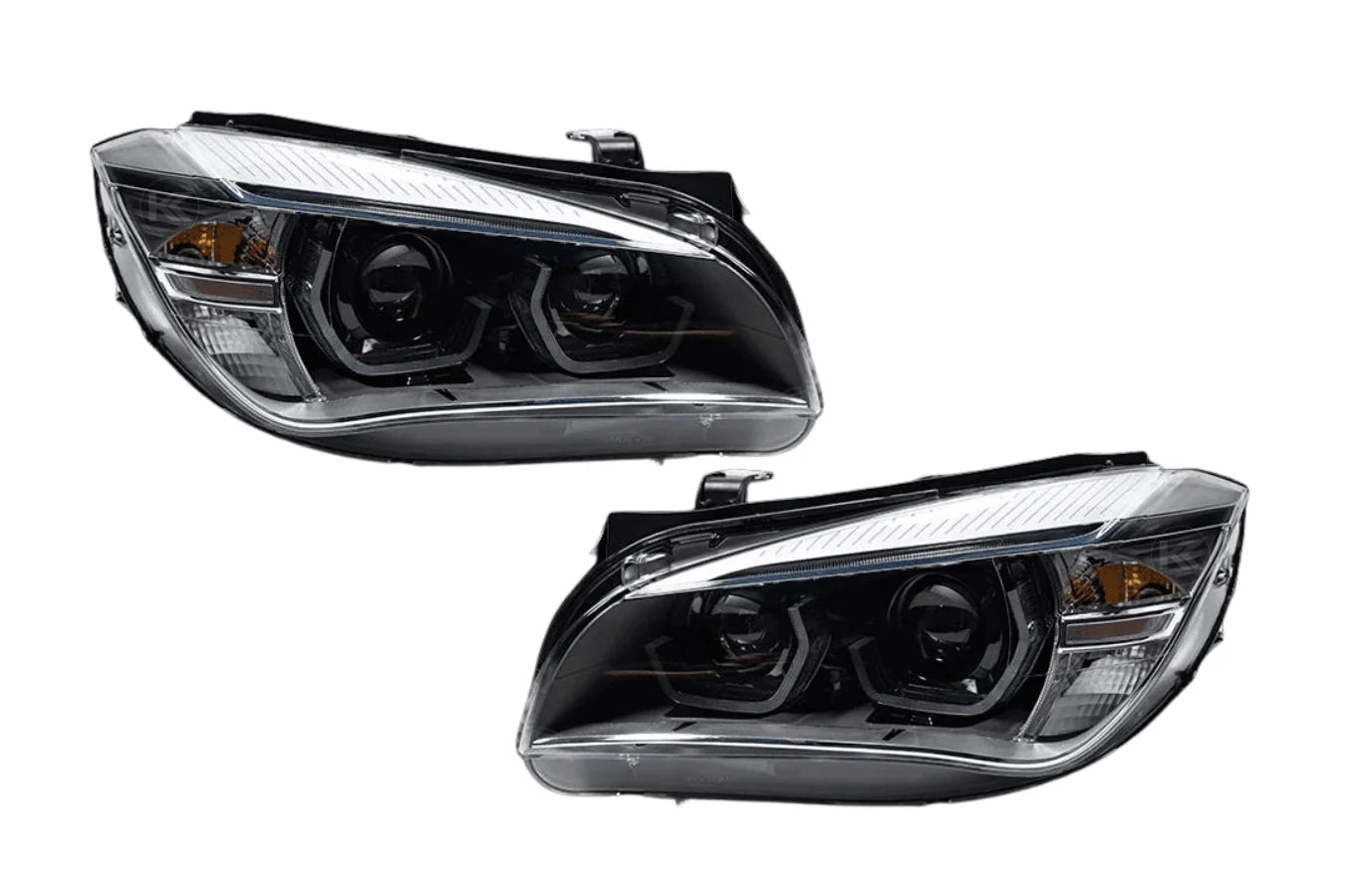 Complete Headlight Set Left 63112993497 & Right 63112993498 Compatible With BMW E84
