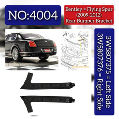 Rear Bumper Bracket Left 3W5807375 & Right 3W5807376 Compatible With Bentley Flying Spur (2009-2012) Tag No.4004