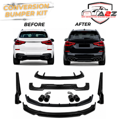 Complete Conversion Bumper Body Kit Conversation Kit Compatible With BMW X3 G01 (2018-2021) To M Sport X3M Aero Black Samurai Style Upgrade | Shipping Cost Not Included