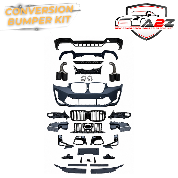 Complete Front & Rear Bumper Full Body Conversation Kit Compatible With BMW X3 G01 G08 LCI (2022-2025) To M Sport X3M Style Upgrade | Shipping Cost Not Included
