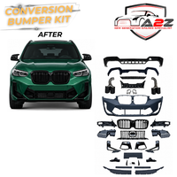 Complete Front & Rear Bumper Full Body Conversation Kit Compatible With BMW X3 G01 G08 LCI (2022-2025) To M Sport X3M Style Upgrade | Shipping Cost Not Included