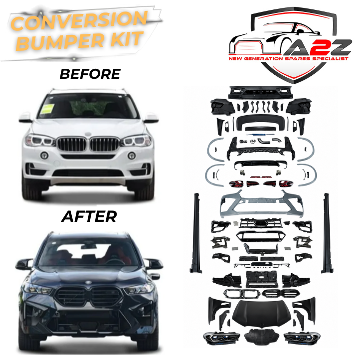 Complete Front & Rear Bumper Full Body Kit Conversion Kit Compatible With BMW X5 F15 (2014-2019) To X5 G05 Lci 2024+ Style Upgrade | Shipping Cost Not Included
