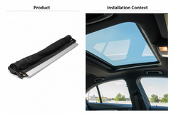 Black Panoramic Sunroof Curtain Assembly 8UD877307 8U0877307 8UD8773075L9 Compatible With Audi Q3