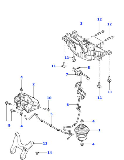Engine Motor Mounts WITH VACCUME C2Z13435 Compatible With JAGUAR XF