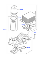 Oil Filter Housing LR023041 Compatible With RANGE ROVER III (L322) RANGE ROVER IV (L405) RANGE ROVER SPORT II (L494)