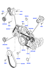Primary Belt LR022803 Compatible With RANGE ROVER III (L322)