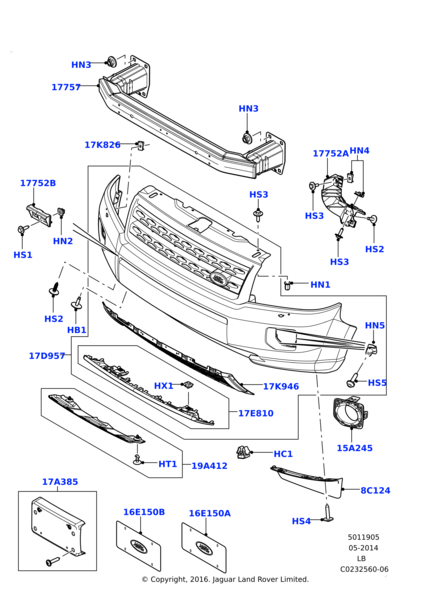 Fog Lamp Bezel Left LR040783 Right LR040784 Compatible With LANDROVER  FREELANDER 2 (L359) | LR2 Tag No.605
