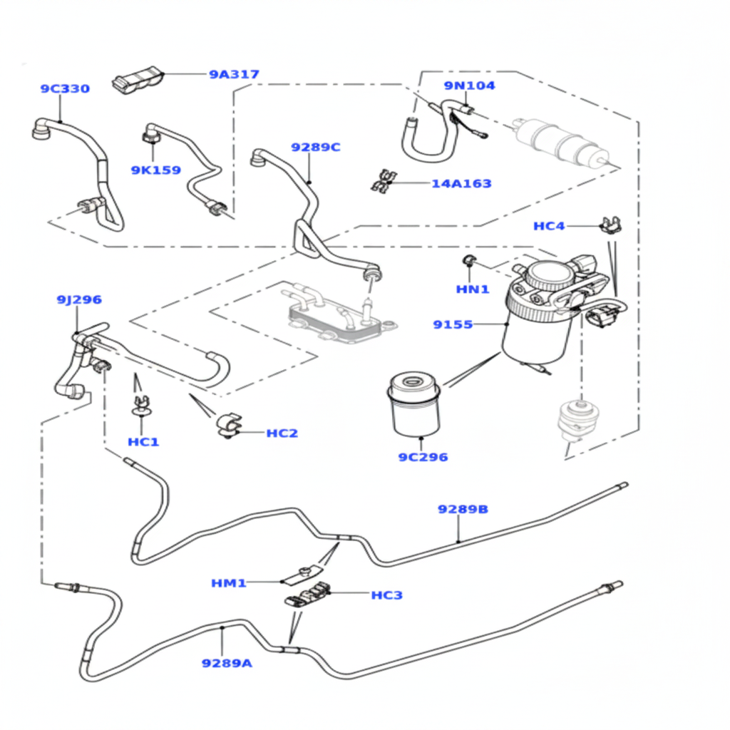 Fuel Filter LR029098 Compatible With RANGE ROVER III (L322)  RANGE ROVER IV (L405) RANGE ROVER SPORT II (L494)