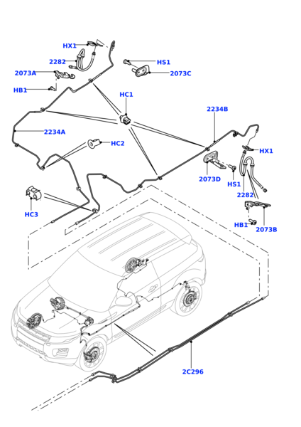 Rear Brake Hose Pipe LR024471 Compatible With FREELANDER 2 (L359) | LR2 RANGE ROVER EVOQUE (L538) RANGE ROVER EVOQUE Convertible (L538) RANGE ROVER EVOQUE VAN (L538) Tag no.808