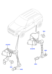 Front Height Level Sensor LR024221 Compatible With LAND ROVER RANGE ROVER EVOQUE (L538) & RANGE ROVER EVOQUE Convertible (L538) & RANGE ROVER EVOQUE VAN (L538)