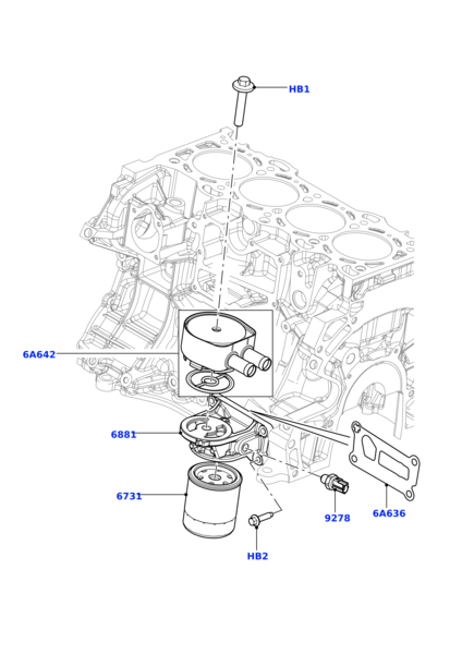 Oil Cooler LR025515 Compatible With LAND ROVER RANGE ROVER IV (L405)