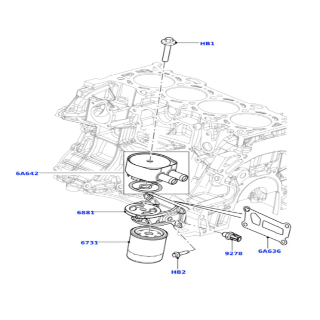 Oil Cooler LR025515 1682214 31316639 AG9G6A642BC JDE28254 Compatible With LAND ROVER RANGE ROVER IV (L405)