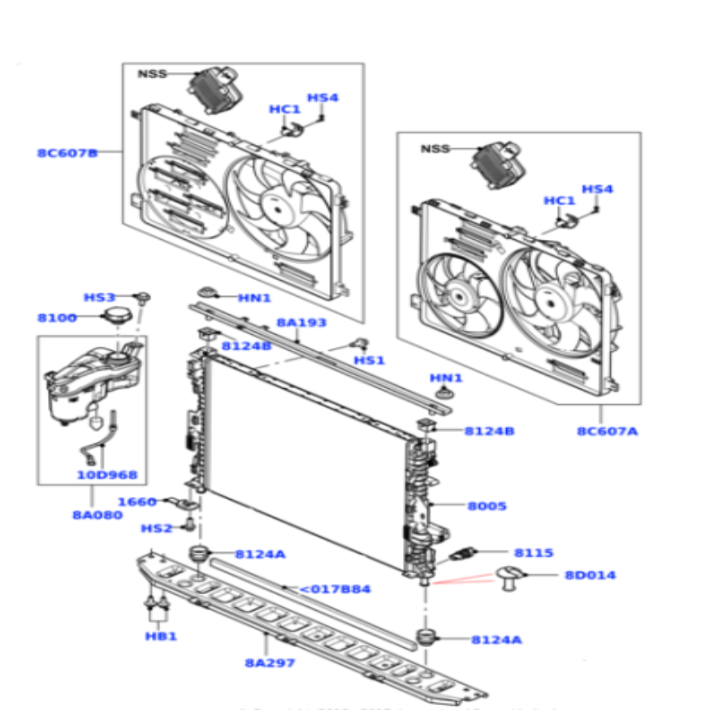 Coolant Bottle LR024296 31200321 compitable with LAND ROVER RANGE ROVER EVOQUE L538 Tag-B-60