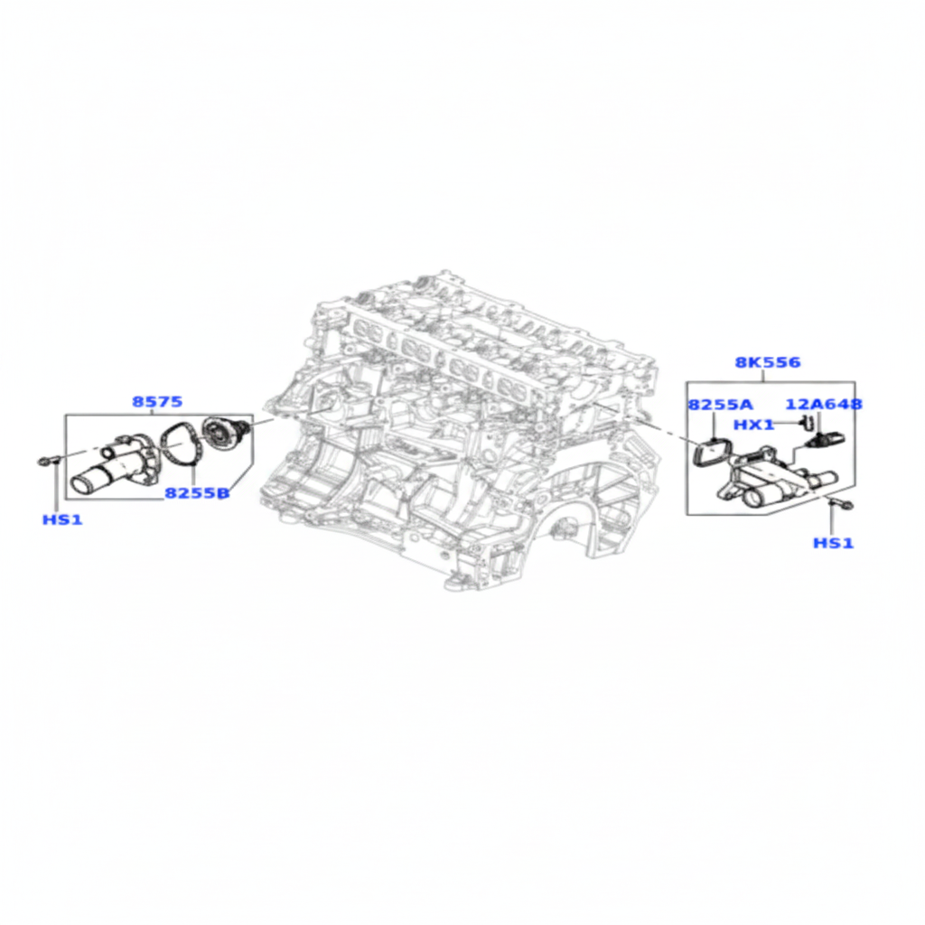 Elbow (Thermostat) LR025564 LR038758 Compatible With LAND ROVER &DISCOVERY SPORT (L550) Tag No.153
