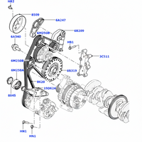 Belt Tensioner With Pulley LR034128 LR028880 Compatible With LAND ROVER DISCOVERY SPORT (L550) & RANGE ROVER EVOQUE (L538) Tag No.1