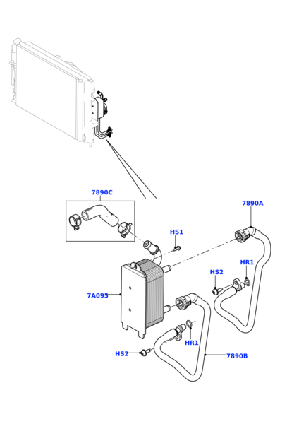 Water Hose LR032862 Compatible With Range Rover Evoque (L538) Tag no.393