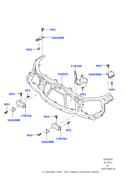 Radiator Bracket Right LR033056 & Left LR033057 Compatible With LAND ROVER VOGUE(2013-2014)