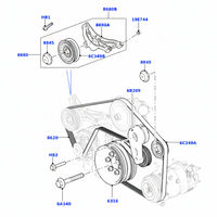 Belt Tensioner LR071035 Compatible With LAND ROVER RANGE ROVER III (L322) RANGE ROVER SPORT I (L320)