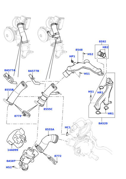Thermostat Housing LR035124 AJ812976 Compatible With LAND ROVER RANGE ROVER III (L322) & RANGE ROVER IV (L405) & RANGE ROVER SPORT I (L320) & RANGE ROVER SPORT II (L494) & Jaguar XF