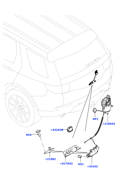 Tailgate Door Lock LR088570 & LR085286 & LR065840 Compatible With LAND ROVER DISCOVERY SPORT (L550)