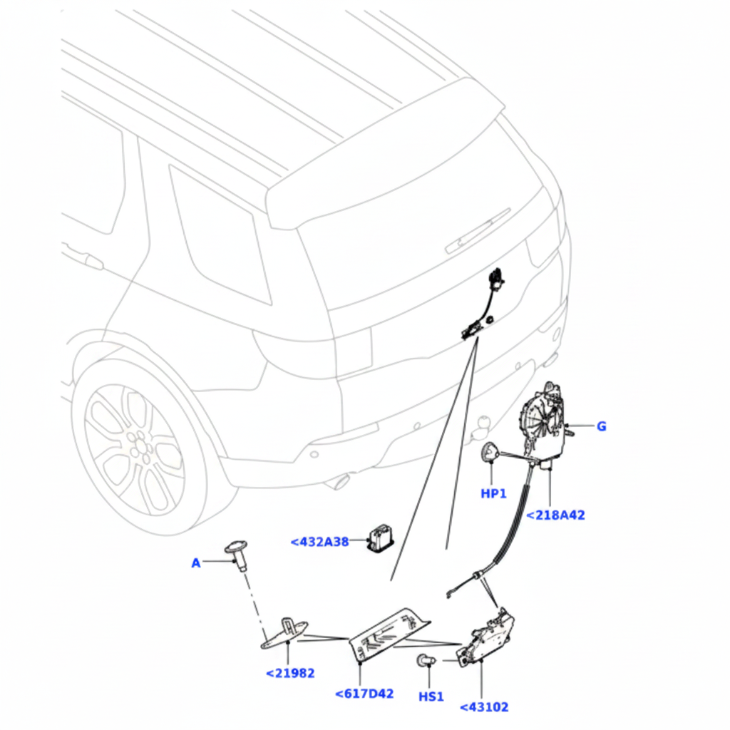 Tailgate Door Lock LR088570 & LR085286 & LR065840 Compatible With LAND ROVER DISCOVERY SPORT (L550)