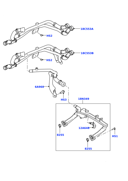 Heater Manifold Tube LR041788 LR075991 LR087558 LR109401 LR122710 Compatible With DISCOVERY V (L462) RANGE ROVER SPORT II (L494) Tag No.154