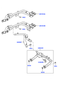 Heater Manifold Tube LR041788 LR075991 LR087558 LR109401 LR122710 Compatible With DISCOVERY V (L462) RANGE ROVER SPORT II (L494) Tag No.154