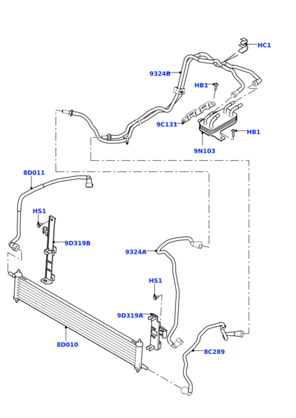 Fuel Cooler Inlet Hose LR062093 LR035633 FPLA8D011CB Compatible With RANGE ROVER IV (L405) RANGE ROVER SPORT II (L494) Tag no.391