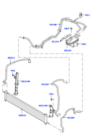 Fuel Cooler Inlet Hose LR062093 LR035633 FPLA8D011CB Compatible With RANGE ROVER IV (L405) RANGE ROVER SPORT II (L494) Tag no.391