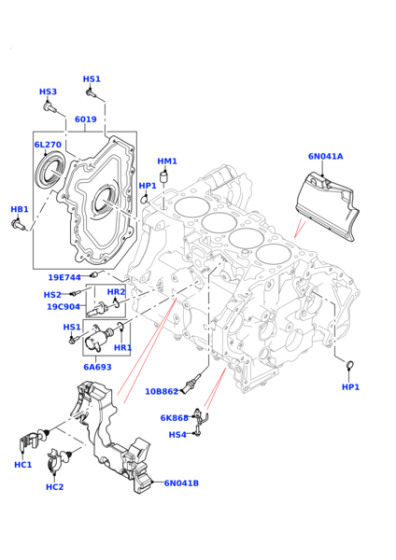 Crankshaft Oil Seal LR093852 Compatible With LAND ROVER DISCOVERY SPORT (L550) RANGE ROVER EVOQUE (L538) RANGE ROVER EVOQUE Convertible (L538) RANGE ROVER VELAR (L560)