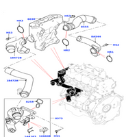 Thermostat (Thermostat Housing) G4D38575BE Compatible With LAND ROVER DISCOVERY SPORT (L550) & RANGE ROVER EVOQUE (L538)