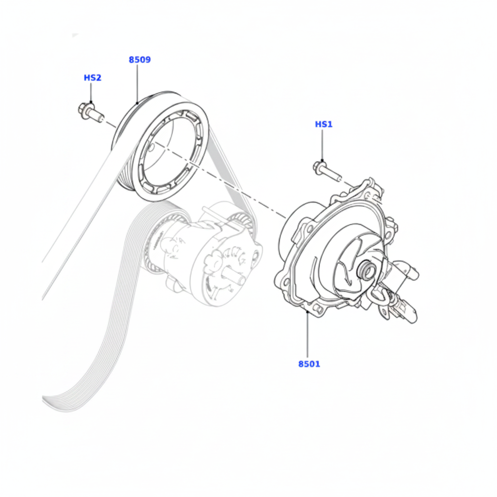 Crank Pulley LR071768 Compatible With Land Rover Defender Station Wagon (L663) Tag No.24