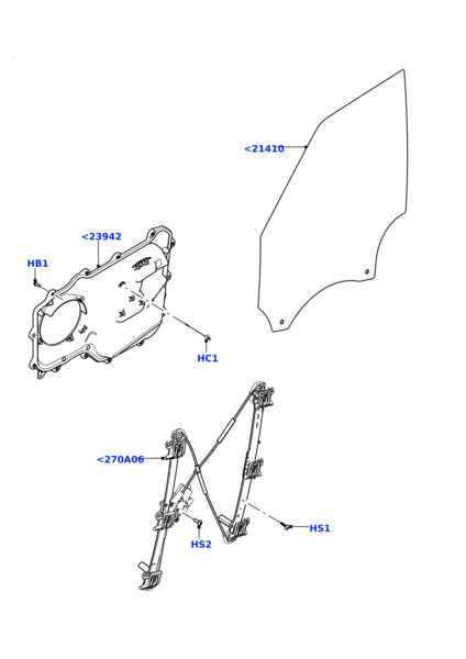 Front Right Glass Machine (With Motor) LR083210 & LR153953 Compatible With LAND ROVER & DISCOVERY V (L462)