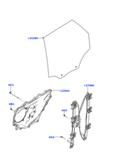 Rear Right Glass Machine (With Motor) LR083206 & LR153959 Compatible With LAND ROVER DISCOVERY V (L462)